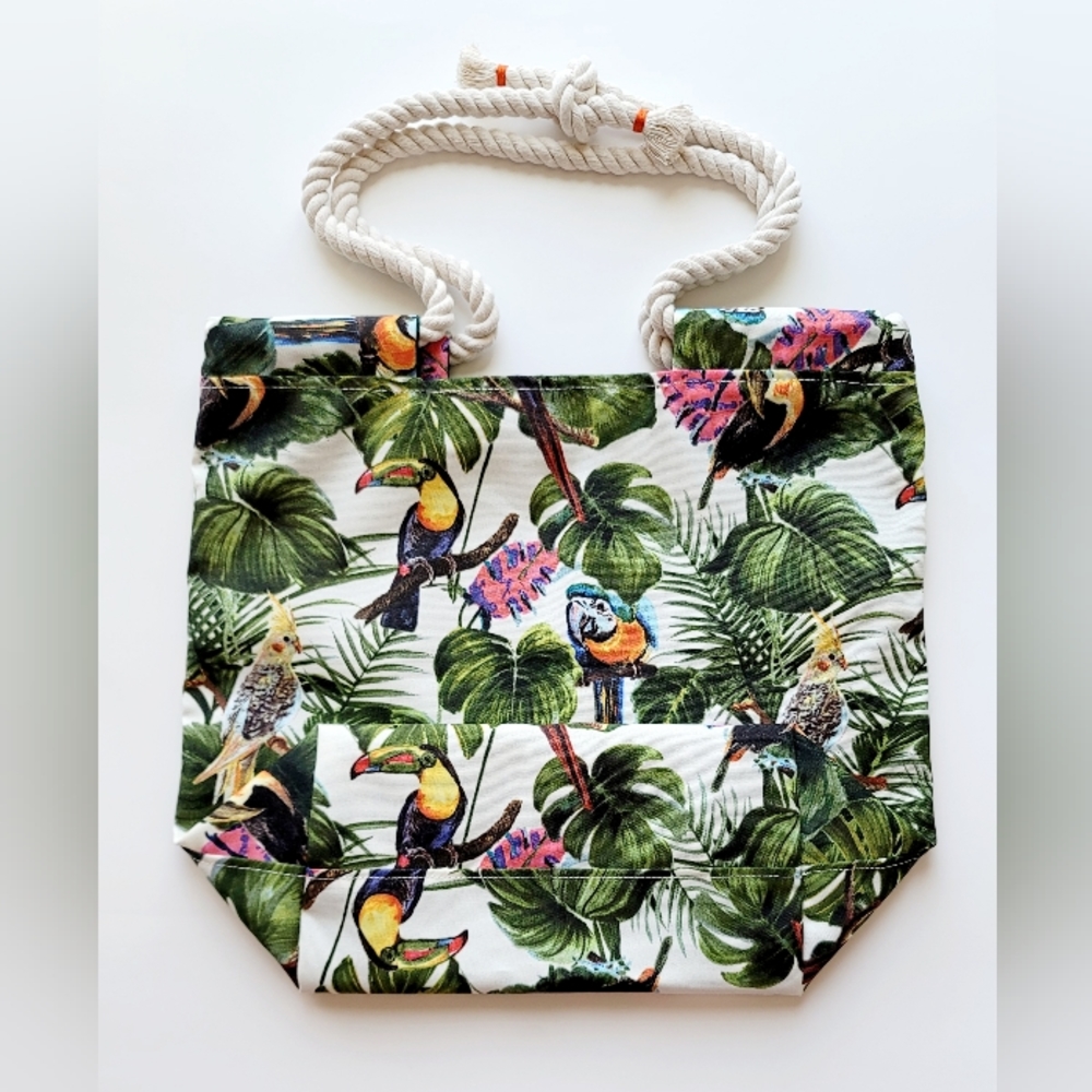 ‼️MUST GO‼️ Womens Tropical Canvas Tote Bag